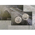 ANDORRA 1,25 EURO 2021 - Kulturerbe von Andorra - Narcissus Poeticus - Margineda-Brücke