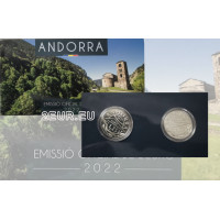 ANDORRA 1,25 EURO 2022 - Kulturerbe aus Andorra - Eichhörnchen und Saint Jean de Caselles