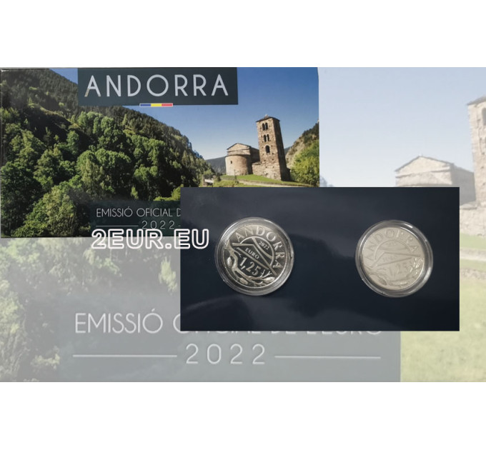 ANDORRA 1,25 EURO 2022 - Kulturerbe aus Andorra - Eichhörnchen und Saint Jean de Caselles