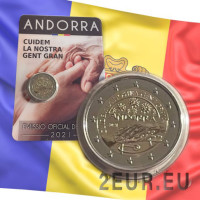 Andorra 2 euro BU coincard 2021 - Wir kümmern uns um unsere Senioren 