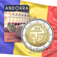 Andorra 2 euro BU coincard 2016 - 25 Jahre Öffentlich Rechtlicher Rundfunk