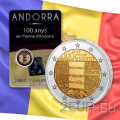 Andorra 2 euro BU coincard 2017 - 100 Jahre Hymne Andorras 