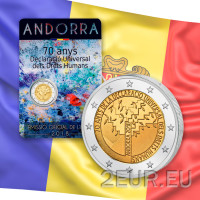 Andorra 2 euro BU coincard 2018 - 70. Jahrestag der Allgemeinen Erklärung der Menschenrechte