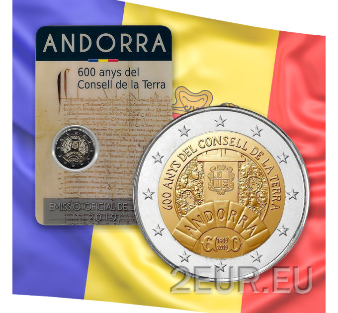Andorra 2 euro BU coincard 2019/2 - 600 Jahre Parlament von Andorra  