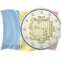 Andorra 2€ UNC 2021 - Wappen Andorras