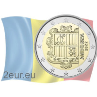 Andorra 2€ UNC 2022 - Wappen Andorras