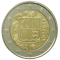 Andorra 2€ UNC 2024 - Wappen Andorras