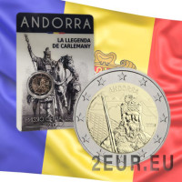 Andorra 2 euro BU coincard 2022 - Die Legende von Karl dem Großen