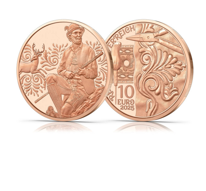 Österreich 10 Euro Münze 2025 - Aufdirndln – Leder