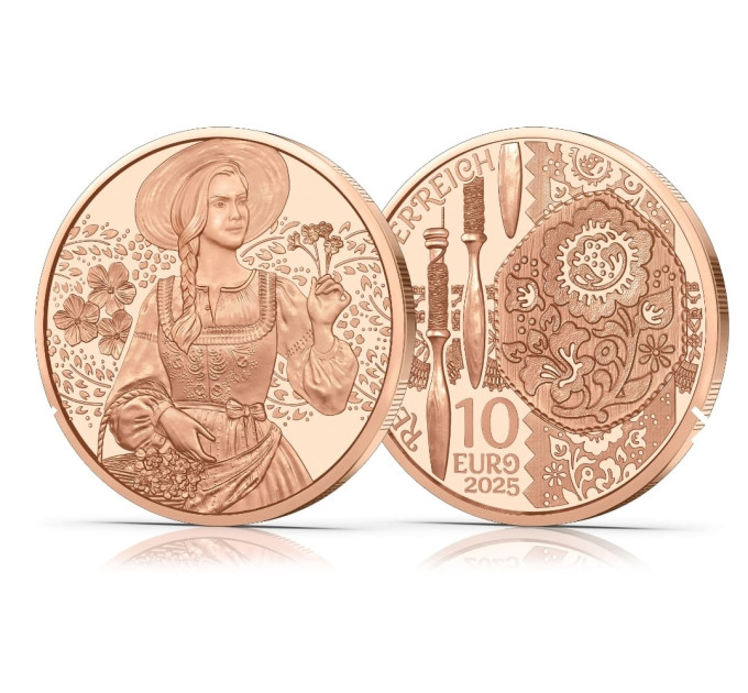 Österreich 10 Euro Münze 2025 - Aufdirndln – Leinen