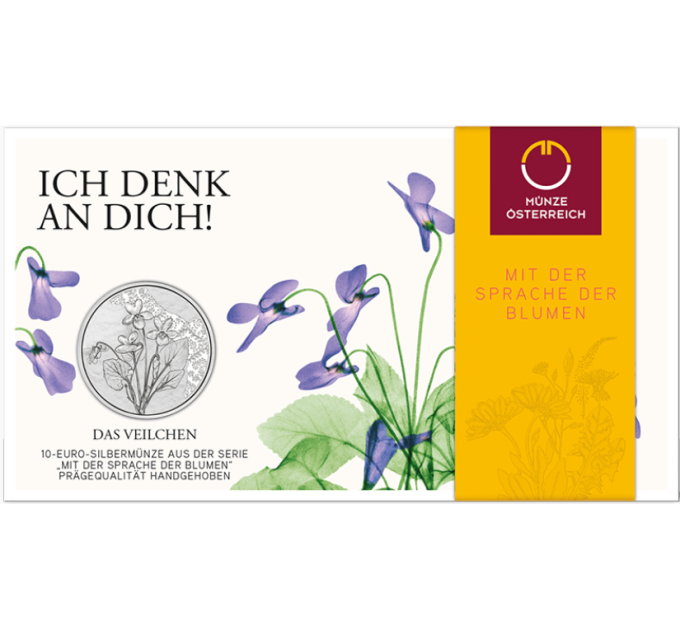 Austria 10 euro Silbermünze 2024 - Violett