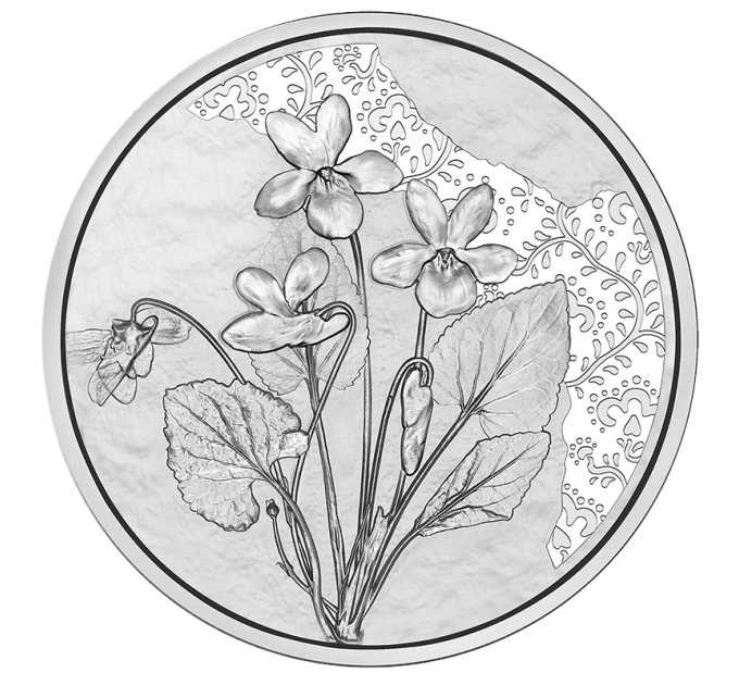 Austria 10 euro Silbermünze 2024 - Violett