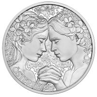 Austria 10 euro Silbermünze 2024 - Violett