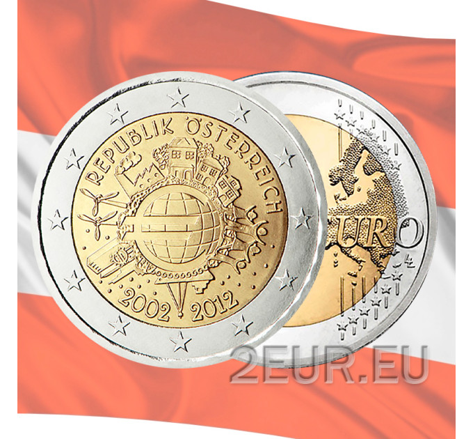 Österreich 2 Euro unz 2012 - 10 Jahre Euro-Bargeld