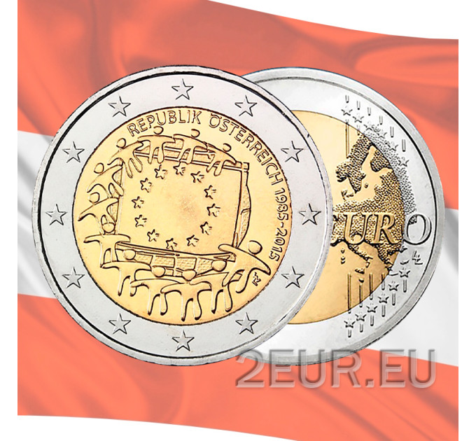 Österreich 2 Euro unz 2015 - 30 Jahre EU-Flagge