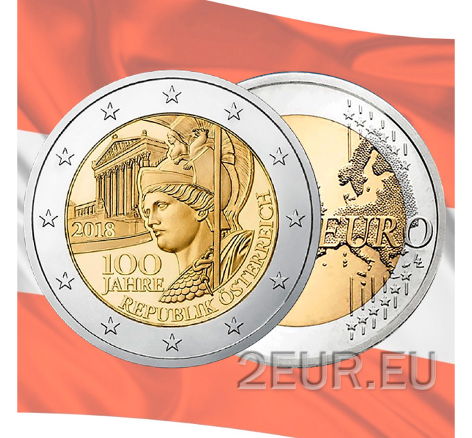 Österreich 2 Euro unz 2018 - 100. Jahrestag der Gründung der Republik Österreich