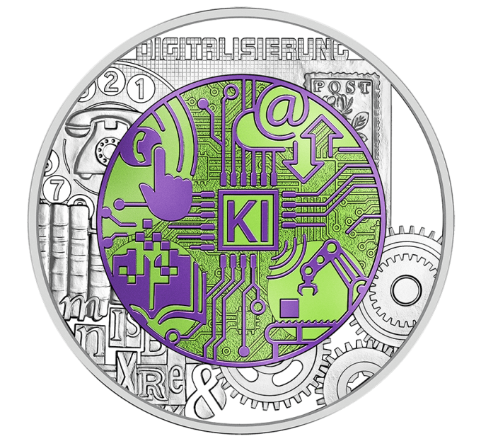 Österreich 25 Euro Silber-Niob-Münze 2025 - Digitalisierung