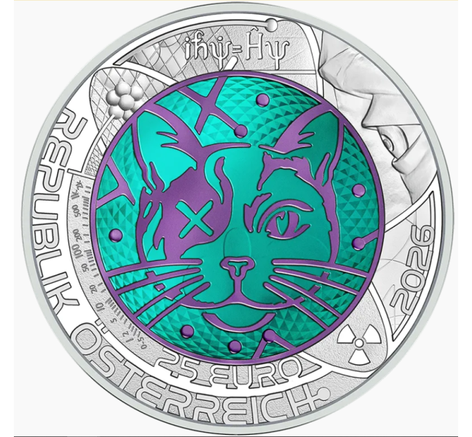 Österreich 25 Euro Silber-Niob-Münze 2026 - Quantenphysik. Wachstumshormon.