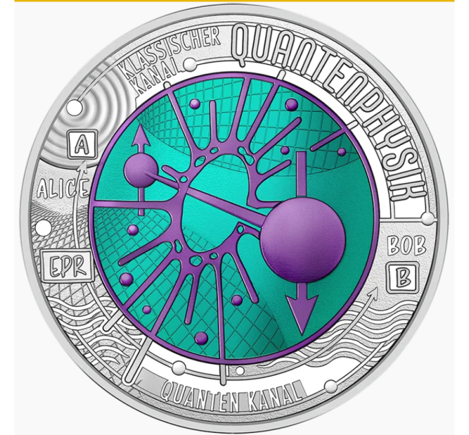 Österreich 25 Euro Silber-Niob-Münze 2026 - Quantenphysik. Wachstumshormon.
