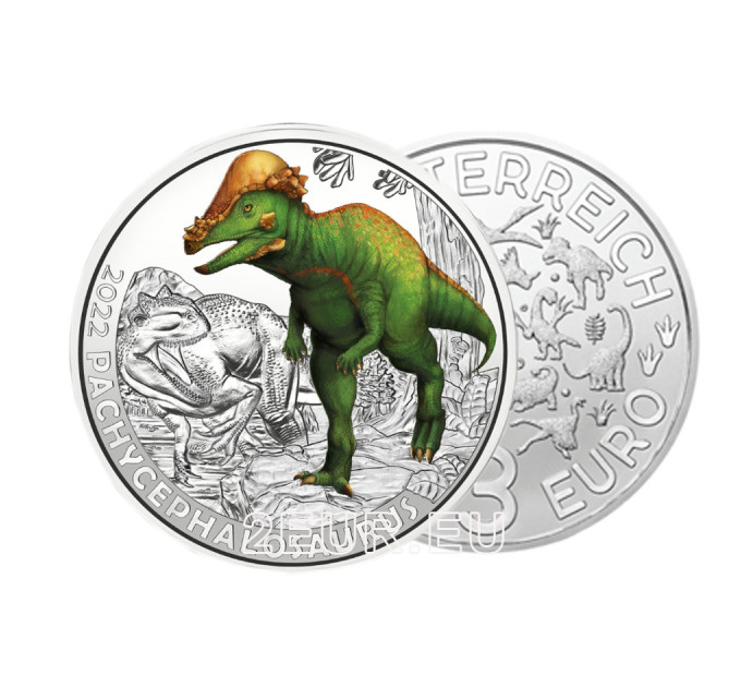 Österreich 3 Euro Münze 2022-2 - Pachycephalosaurus