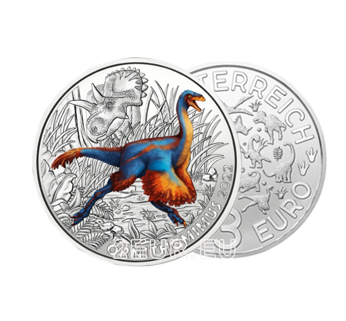 Österreich 3 Euro Münze 2022-3 - Mauersegler Ornithomimus