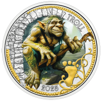 Österreich 3 Euro Münze 2025 - Fabelwesen - Der Troll
