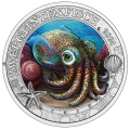 Österreich 3 Euro Münze 2024 - Lebendiges Meeresleben - Hawaiianischer Bobtail-Tintenfisch