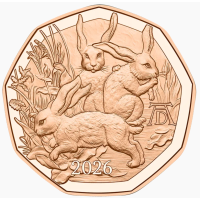 Österreich 5 Euro Münze 2026 - Dürers Hasentrio