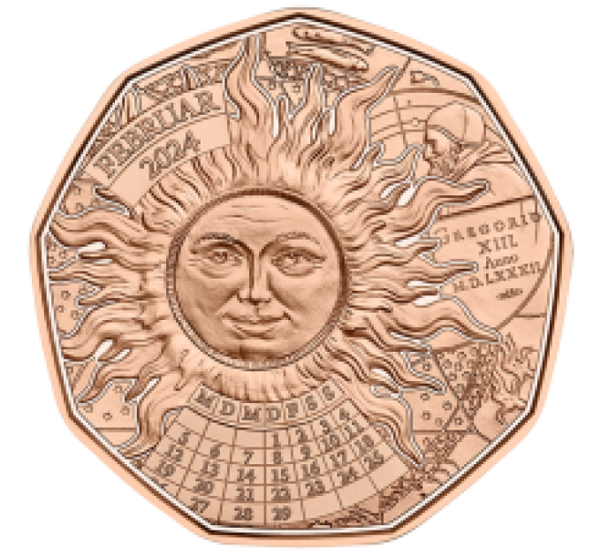 Österreich 5 Euro Münze 2024 - 365 + 1 Tag des Glücks