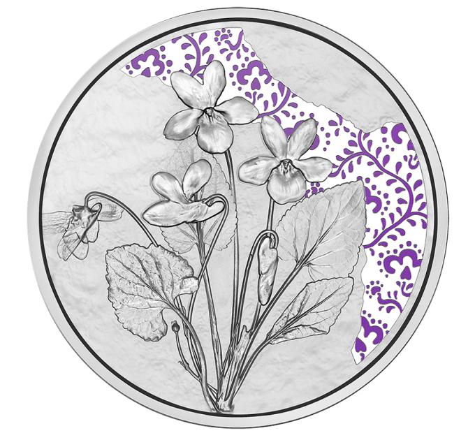 Austria 10 euro Silbermünze PP 2024 - Violett