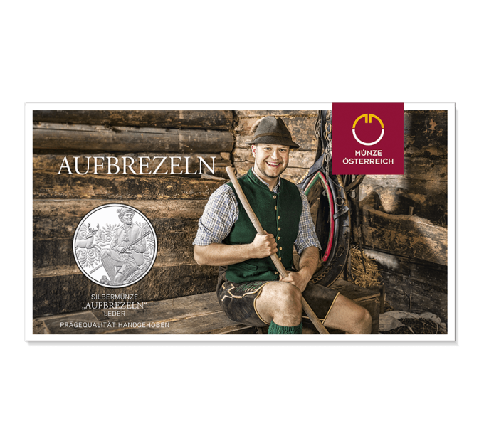 Austria 10 euro Silbermünze 2025 - Aufdirndln – Leder