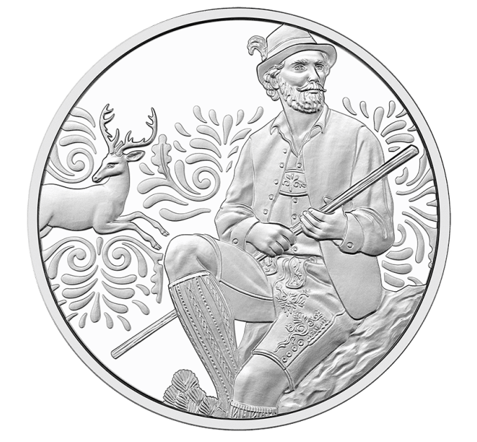 Austria 10 euro Silbermünze 2025 - Aufdirndln – Leder