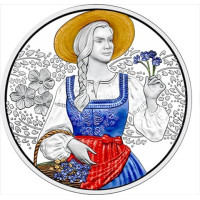 Austria 10 euro Silbermünze PP 2025 - Aufdirndln – Leinen