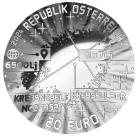 Österreich 20 Euro Silbermünze 2024 – Das unerforschte Universum – Supernova