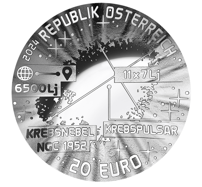 Österreich 20 Euro Silbermünze 2024 – Das unerforschte Universum – Supernova