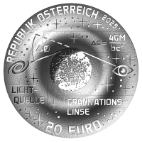 Österreich 20 Euro Silbermünze 2025 – Das unerforschte Universum – Einstein-Ring