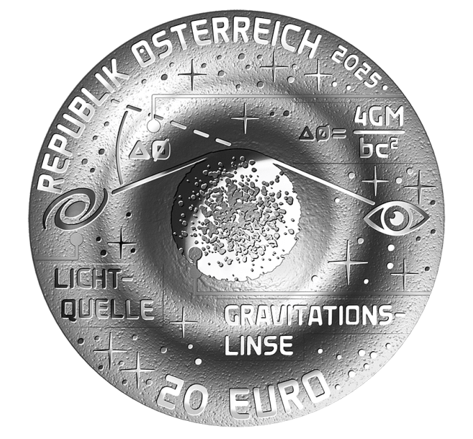 Österreich 20 Euro Silbermünze 2025 – Das unerforschte Universum – Einstein-Ring