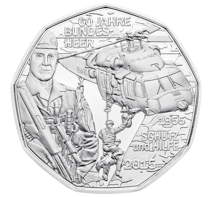 Österreich 5 Euro Silbermünze 2015 - Österreichisches Bundesheer