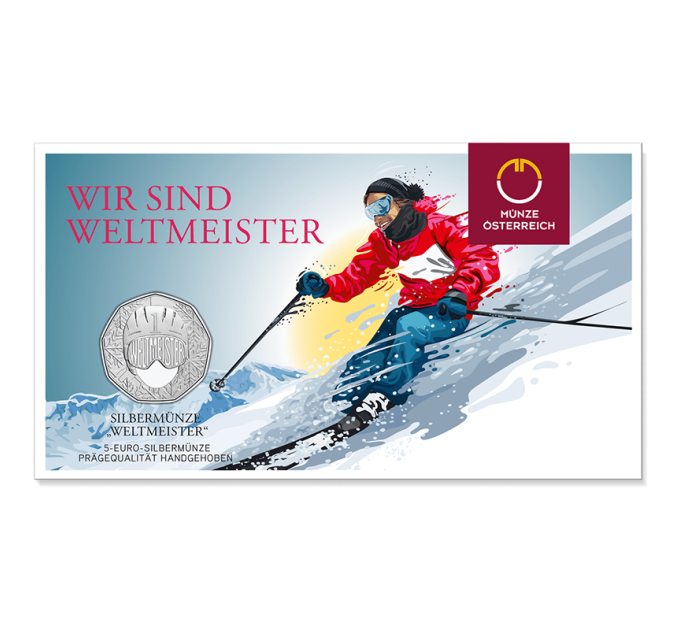 Österreich 5 Euro Silbermünze 2024 - Weltmeister