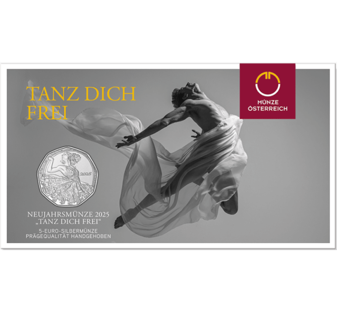 Österreich 5 Euro Silbermünze 2025 - Tanze alleine