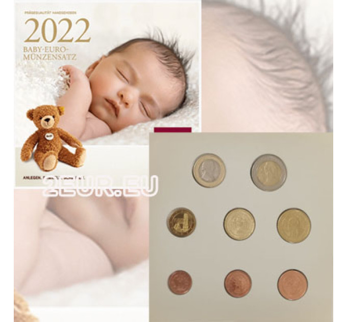 Österreich Euro Kursmünzensatz BU 2022 - BABY -MÜNZENSÄTZE