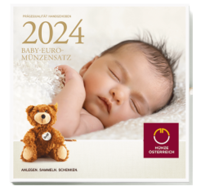 Österreich Euro Kursmünzensatz BU 2024 - BABY -MÜNZENSÄTZE