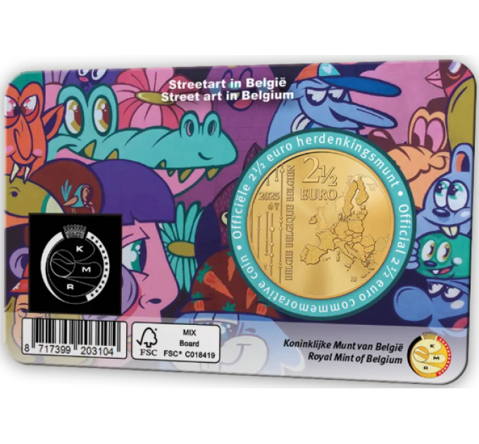 Belgien 2,5 euro BU 2025 - Straßenkunst in Belgien - FR