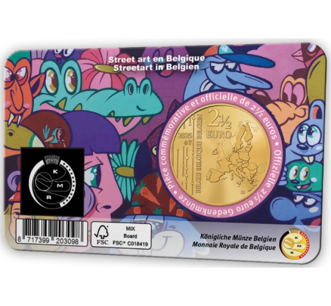 Belgien 2,5 euro BU 2025 - Straßenkunst in Belgien - NL