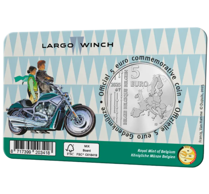 Belgien 5 euro BU 2025 - Largo Winch - Farbe