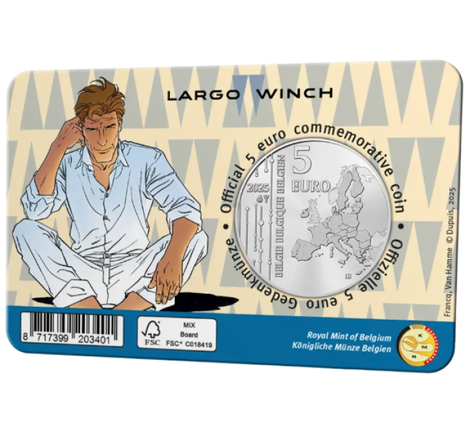 Belgien 5 euro BU 2025 - Largo Winch - Relief