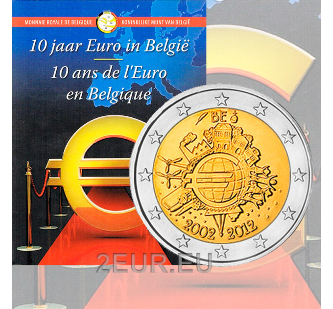Belgien 2 Euro BU 2012 - 10 Jahre Euro-Bargeld 