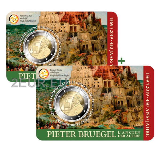 Belgien 2 euro BU 2019 - 450. Todestag von Pieter Bruegel dem Älteren - NL+FR 