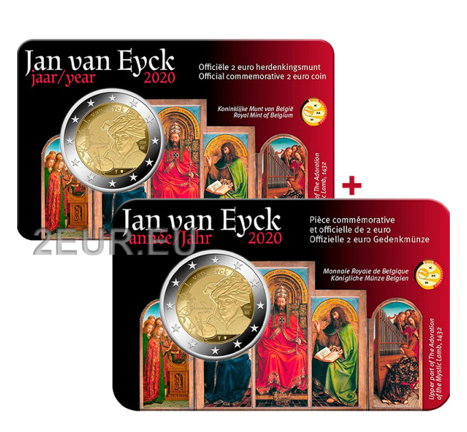Belgien 2 Euro BU 2020 - Jan van Eyck - NL+FR