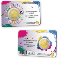 Belgien 2 Euro BU 2024 - Krebsbekämpfung - NL+FR